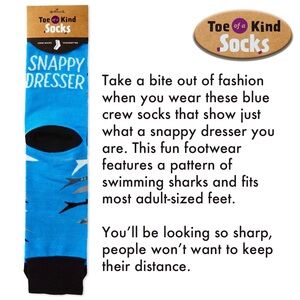 Toe of a Kind Snappy Dresser Blue and Black Socks